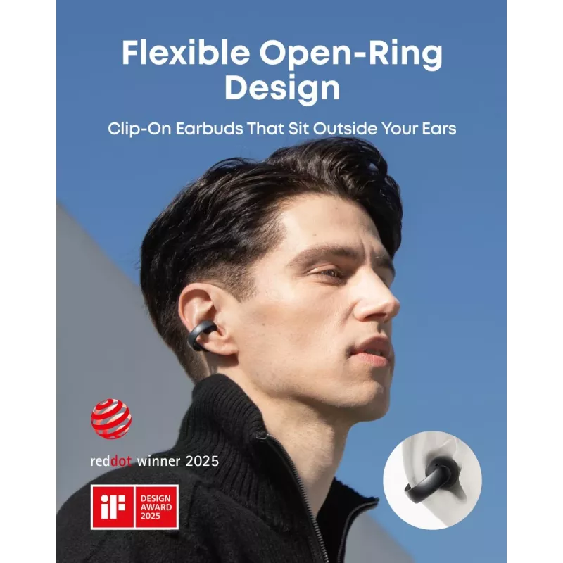 ANKER Earbud - Soundcore Aeroclip - Schwarz