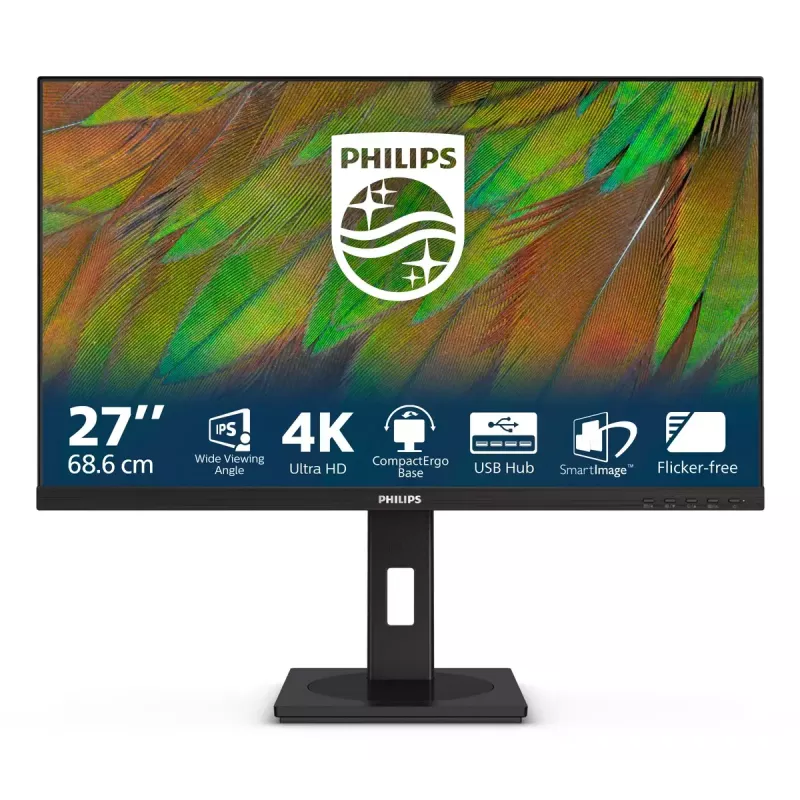 Philips 3000 series 27B1N3800/00 Computer-Monitor 68,6 cm (27 Zoll) 3840 x 2160 Pixel 4K Ultra HD LCD Schwarz