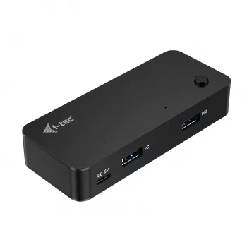 i-tec Universal KVM HUB 2x USB-C 2x USB-A 3.0 5000 Mbit/s Schwarz