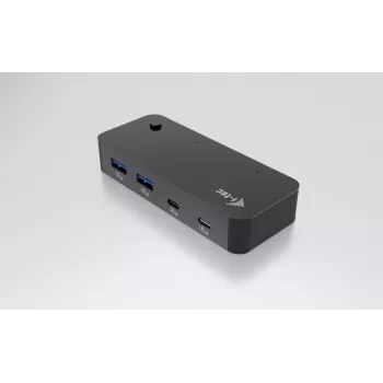 i-tec Universal KVM HUB 2x USB-C 2x USB-A 3.0 5000 Mbit/s Schwarz