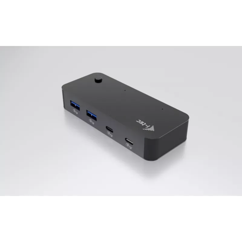 i-tec Universal KVM HUB 2x USB-C 2x USB-A 3.0 5000 Mbit/s Schwarz