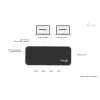 i-tec Universal KVM HUB 2x USB-C 2x USB-A 3.0 5000 Mbit/s Schwarz