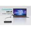 i-tec Universal KVM HUB 2x USB-C 2x USB-A 3.0 5000 Mbit/s Schwarz