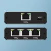 Ethernet-Splitter QOLTEC 52294 1x3 RJ45 mit USB-C-Stromversorgungseingang