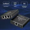 Ethernet-Splitter QOLTEC 52294 1x3 RJ45 mit USB-C-Stromversorgungseingang