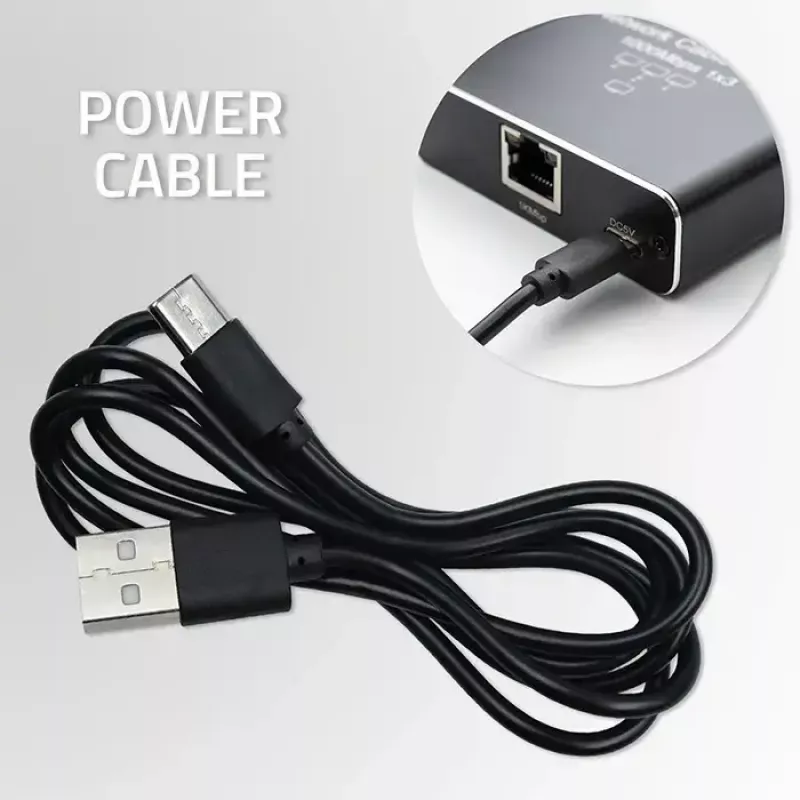 Ethernet-Splitter QOLTEC 52294 1x3 RJ45 mit USB-C-Stromversorgungseingang