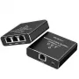 Ethernet-Splitter QOLTEC 52294 1x3 RJ45 mit USB-C-Stromversorgungseingang