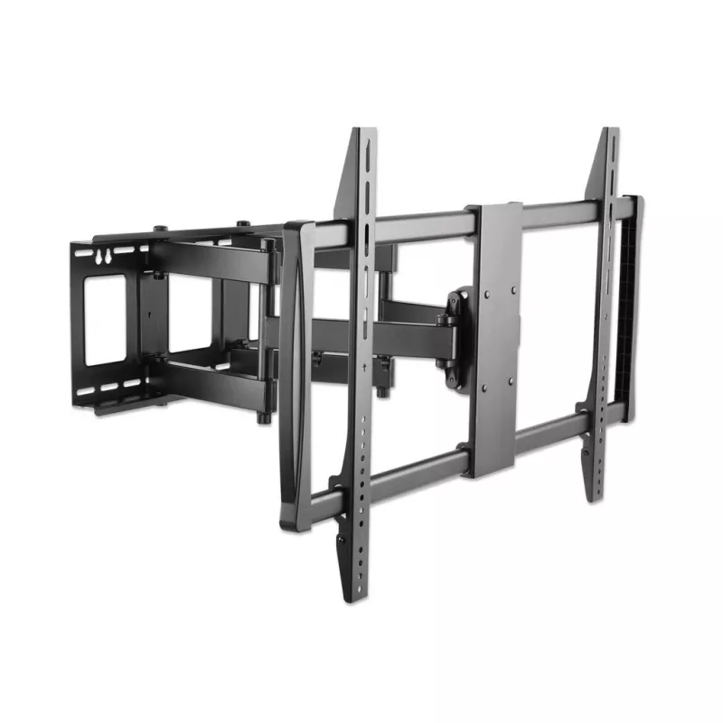 Manhattan Wandhalterung für TV & Monitore (Full Motion), Für Bildschirme von 37 Zoll bis 100 Zoll, VESA-Kompatibilität: alle zwischen 200x200 mm und 900x600 mm – überprüfen Sie die Abmessungen der vier Befestigungslöcher auf der Rückseite des Bildschirms, um sicherzustellen, dass sie passen, Max. 80 kg, Schwarz, Halterung, Lebenslange Garantie
