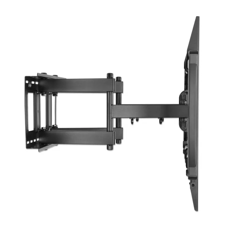 Manhattan Wandhalterung für TV & Monitore (Full Motion), Für Bildschirme von 37 Zoll bis 100 Zoll, VESA-Kompatibilität: alle zwischen 200x200 mm und 900x600 mm – überprüfen Sie die Abmessungen der vier Befestigungslöcher auf der Rückseite des Bildschirms, um sicherzustellen, dass sie passen, Max. 80 kg, Schwarz, Halterung, Lebenslange Garantie