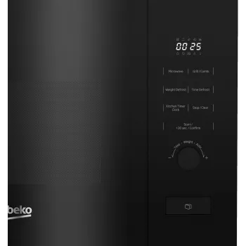 Einbau-Mikrowelle mit Grill BEKO BMGB20212B, 800 W, 20 L, Drehregler & Tasten, 24,5 cm Drehteller, schwarz