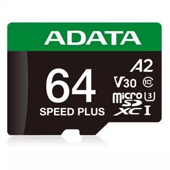 MicroSDXC-Karte ADATA Speed Plus 64 GB UHS Class 3 Modell UD64GUI3V30A2SP-RA1