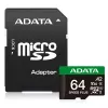 MicroSDXC-Karte ADATA Speed Plus 64 GB UHS Class 3 Modell UD64GUI3V30A2SP-RA1