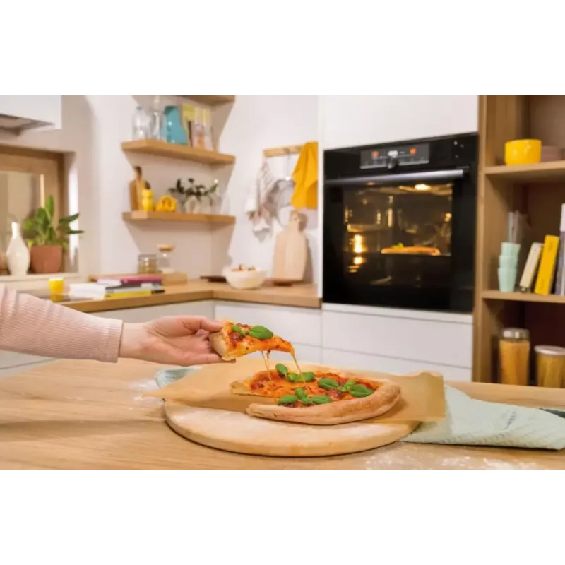 Einbau-Elektrobackofen Gorenje BSA6737E15BG — 77 l, schwarz, digitaler Timer, Konvektion, Grill, Pizzafunktion