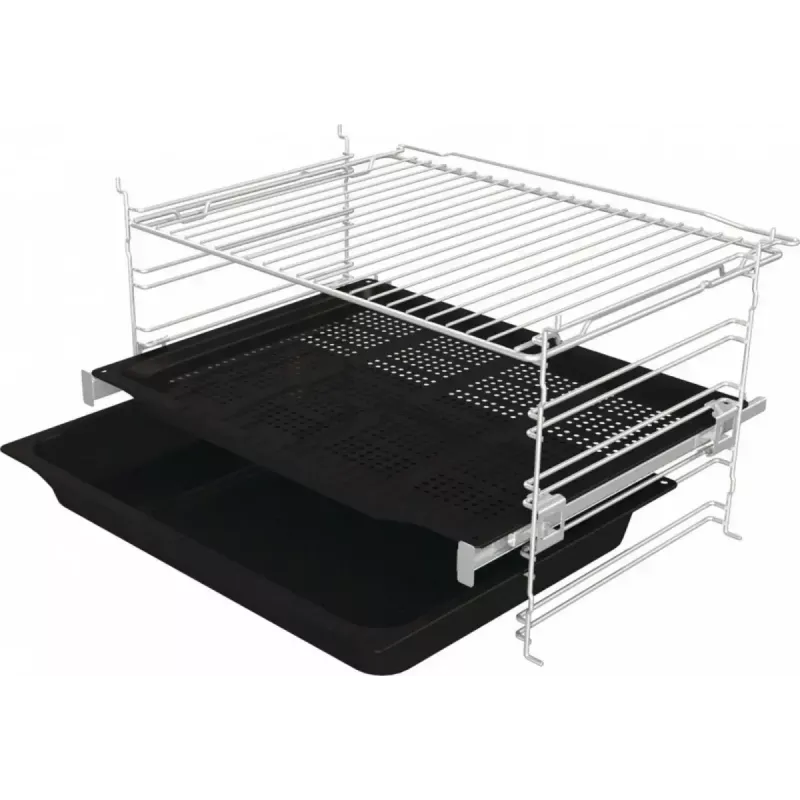 Einbau-Elektrobackofen Gorenje BSA6737E15BG — 77 l, schwarz, digitaler Timer, Konvektion, Grill, Pizzafunktion