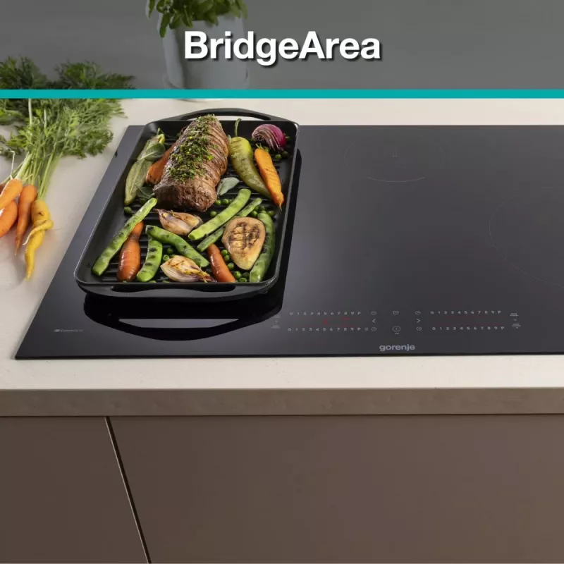 Gorenje Induktionskochfeld GI8432BSCWF, Schwarz, Einbau, 60 cm, Zonen-Induktionskochfeld, Glaskeramik, 4 Zone(n)