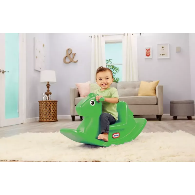 Rutschfahrzeug Little Tikes Ricking Horse 174209E3 limettengrün – Kleinkind-Schaukelpferd für das Spielen im Innenbereich