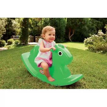 Rutschfahrzeug Little Tikes Ricking Horse 174209E3 limettengrün – Kleinkind-Schaukelpferd für das Spielen im Innenbereich