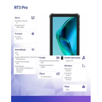 Tablet OukiTel RT3 Pro 4G 10,1 Zoll Octa-Core 4 GB RAM 128 GB Android