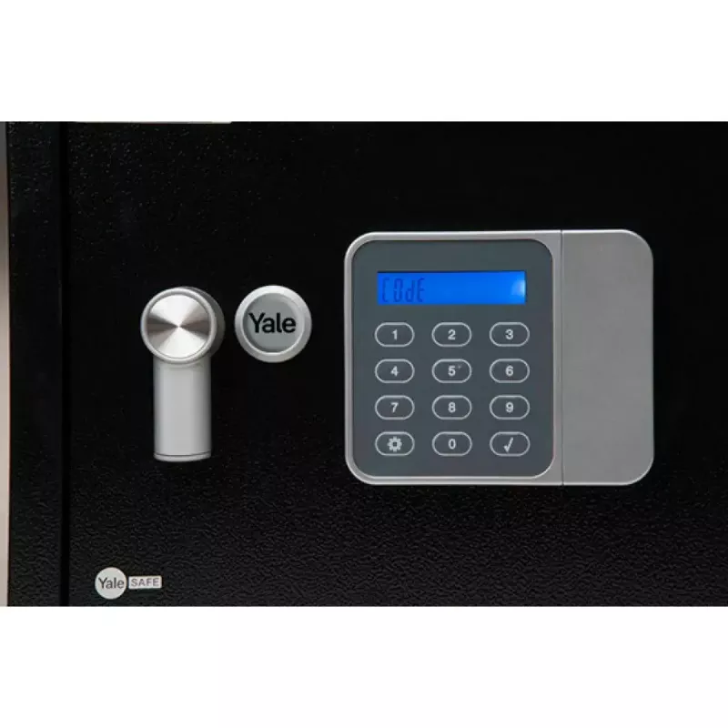 Freistehender Safe Yale YSG/250/DB2 — Stahl, Kombinationsschloss, 16 l, Schwarz, Boden-/Wandmontage