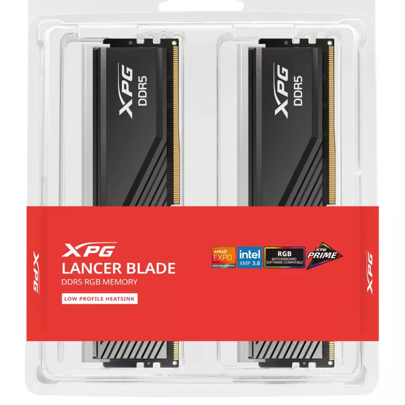 32GB ADATA DIMM 6000 (2x 16 GB) Dual-Kit (schwarz, AX5U6000C3616G-DTLABRBK, XPG Lancer Blade RGB, INTEL XMP, AMD EXPO)