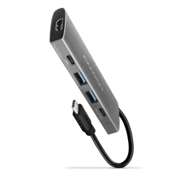 Axagon HMC-5G21 USB 10Gbps Hub, 2x USB-A, 2x USB-C, HDMI 4k/30Hz, PD 60W, USB-C-Kabel