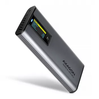 Axagon EEM2-SD2 USB-C 10Gbps - M.2 NVMe & SATA SSD DISPLAY box