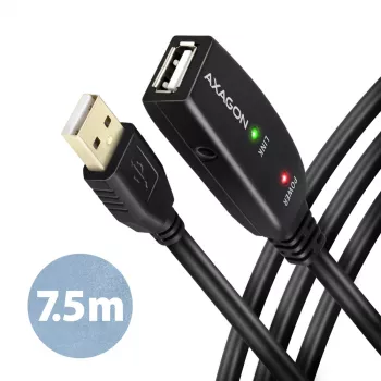 Axagon ADR-207 USB-Verlängerungskabel 7,5 m USB 2.0 Schwarz