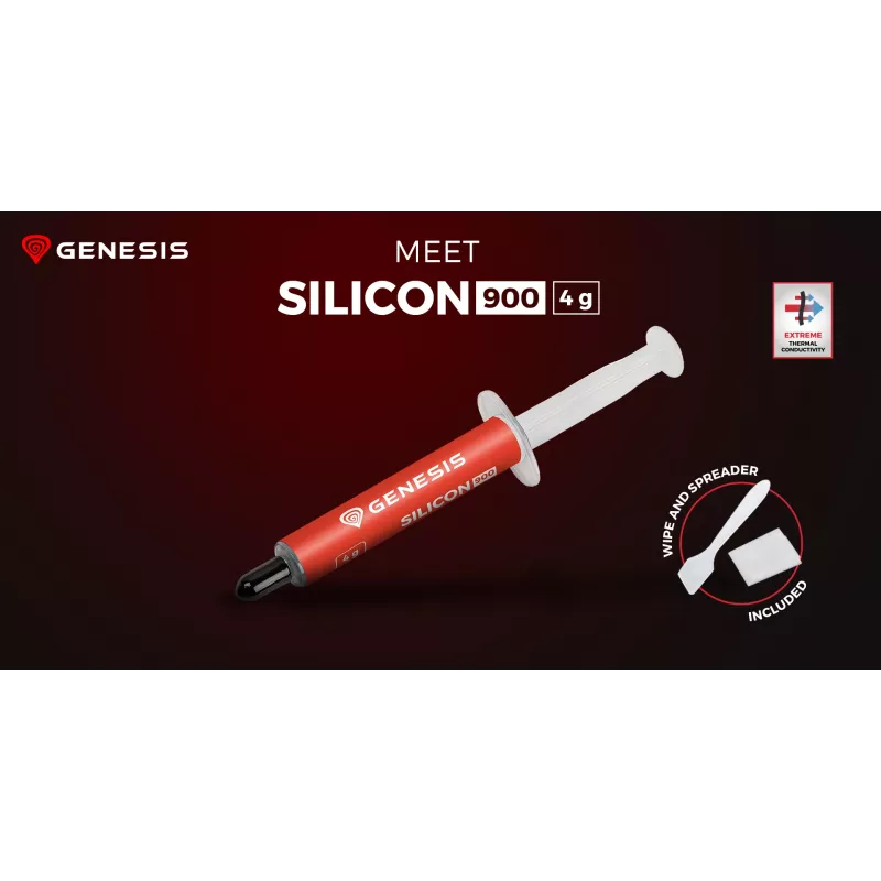 GENESIS Silicon 900, Wärmeleitpaste, Grau, 250 °C, -50 °C, 12,8 W/m·K, 2,8 g/cm³