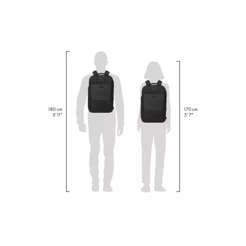 DICOTA Five - 14-16 Zoll Notebook-Rucksack - Schwarz / 900d recyceltes PET-Polyester