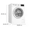 Frontlader-Waschmaschine Bosch WAN2405MPL, 7 kg, 1200 U/min, Energieeffizienzklasse A, LED-Anzeige, weiß