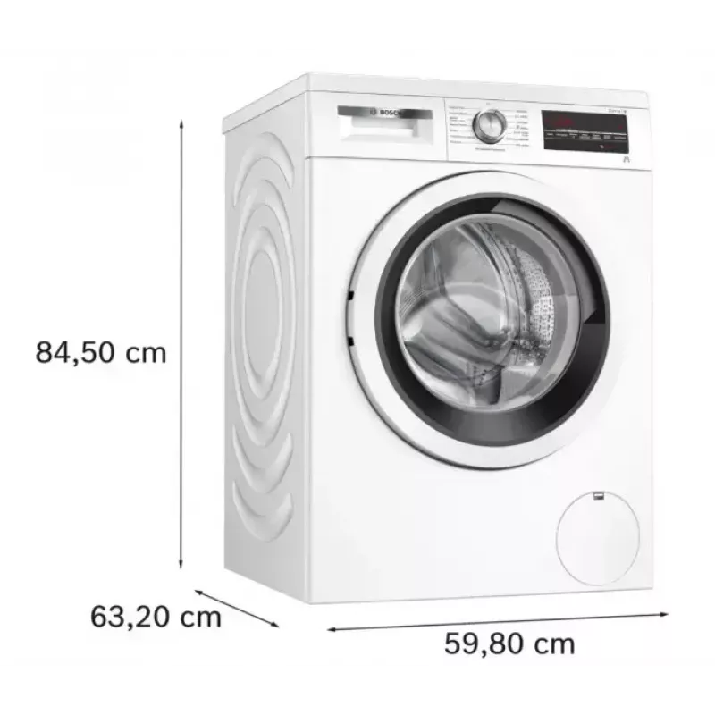 Waschmaschine Bosch WUU28T10PL, Frontlader, 8–9 kg Kapazität, 1400 U/min, Energieeffizienzklasse A
