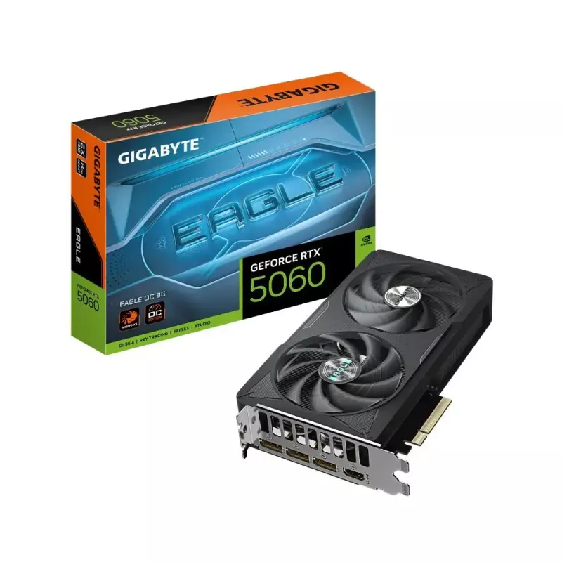 Grafikkarte GIGABYTE GeForce RTX 5060 8 GB GDDR7, PCIe 5.0, 128-Bit, 3840 CUDA, 2-Slot, WINDFORCE 2X