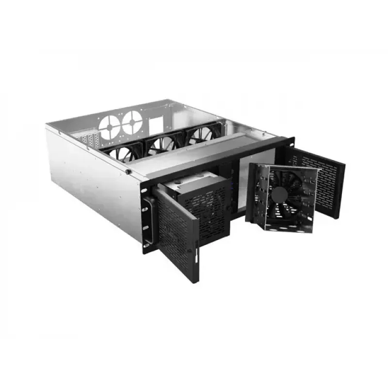 Rack-Gehäuse Lanberg SC01-5204-12B 4U Schwarz 5 Lüfter