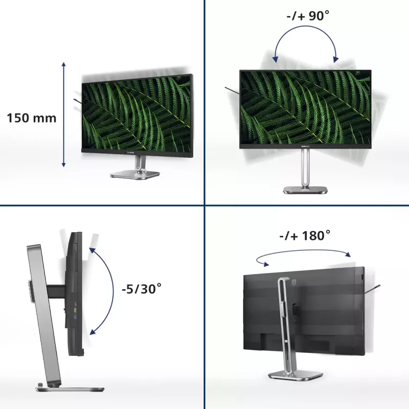 Philips 5000 series 24B2G5200/00 Computer-Monitor 60,5 cm (23,8 Zoll) 1920 x 1080 Pixel Full HD LCD Anthrazit