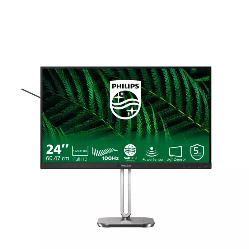 Philips 5000 series 24B2G5200/00 Computer-Monitor 60,5 cm (23,8 Zoll) 1920 x 1080 Pixel Full HD LCD Anthrazit