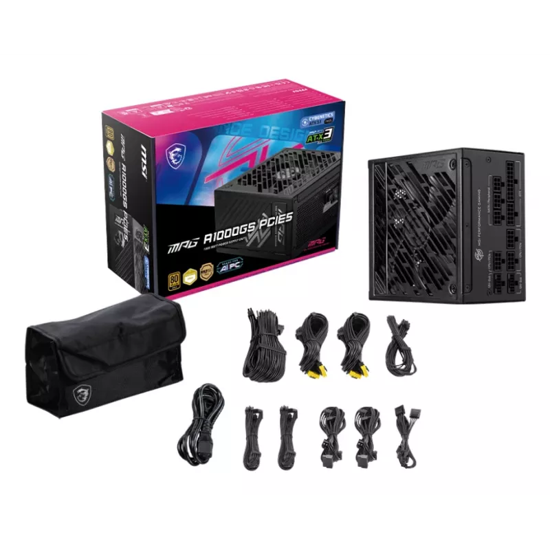 MSI MPG A1000GS PCIE5 Netzteil 1000 W 24-Pin ATX ATX Schwarz