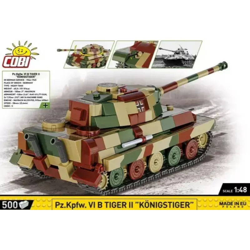 Cobi Plastikmodellbausatz Pz.Kpfw. VI B Tiger II Königstiger im Maßstab 1:35 (COBI-2732)