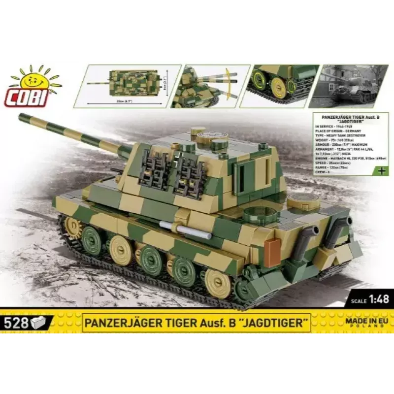 Modellbausatz Cobi Panzerjäger Tiger Ausf. B Jagdtiger Maßstab 1:35