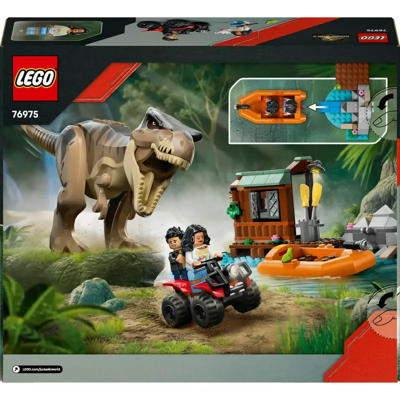 LEGO Dinosaurier-Bauset T. rex River Escape 76975 — 199 Teile, 2 Minifiguren, Alter 5+