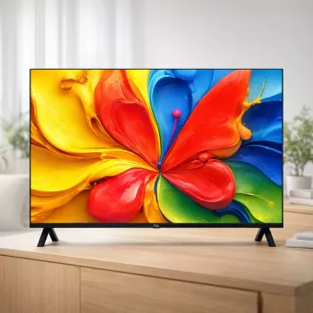Fernseher TCL 32S4K 32 Zoll Smart TV Google TV HD QLED Schwarz, Energieeffizienzklasse F