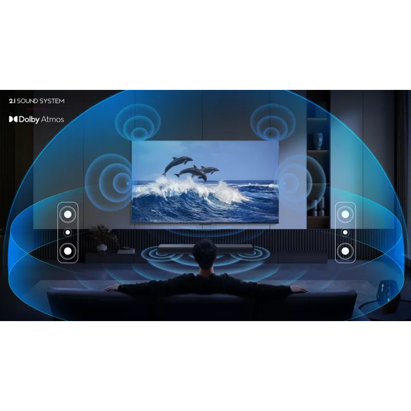 TCL S S55H Class 2.1-Kanal Soundbar mit Dolby Atmos, kabellosem Subwoofer und Bluetooth-Musikstreaming