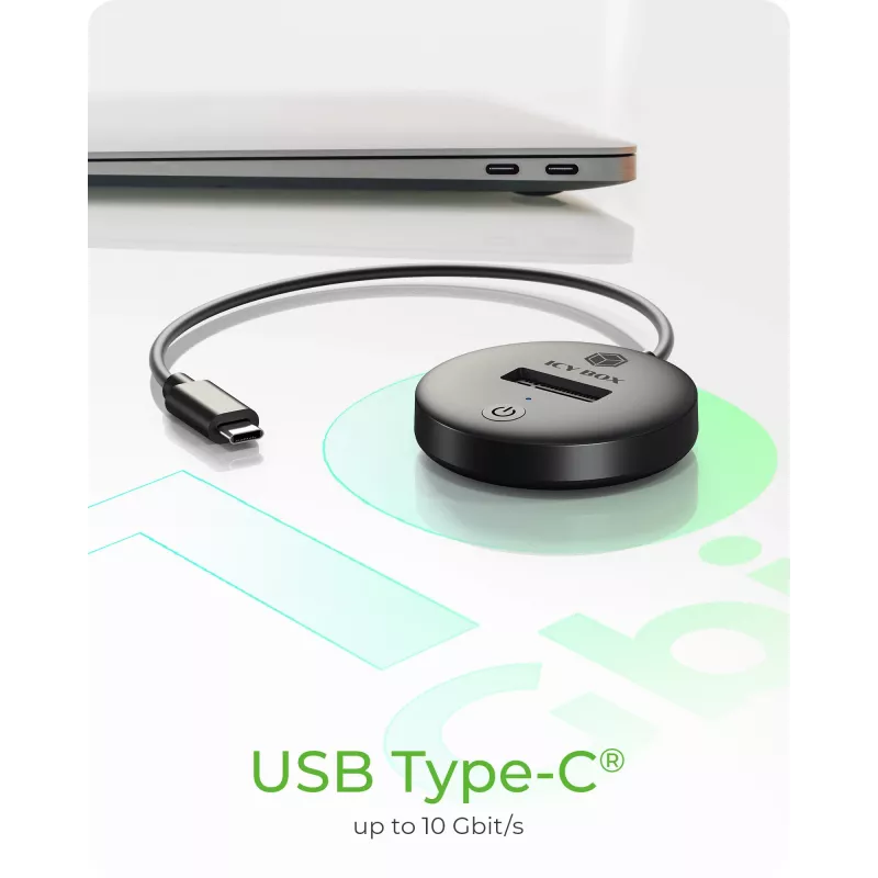 ICY BOX IB-1610MCD-C31 USB 3.2 Gen 2 (3.1 Gen 1) Typ-C Schwarz