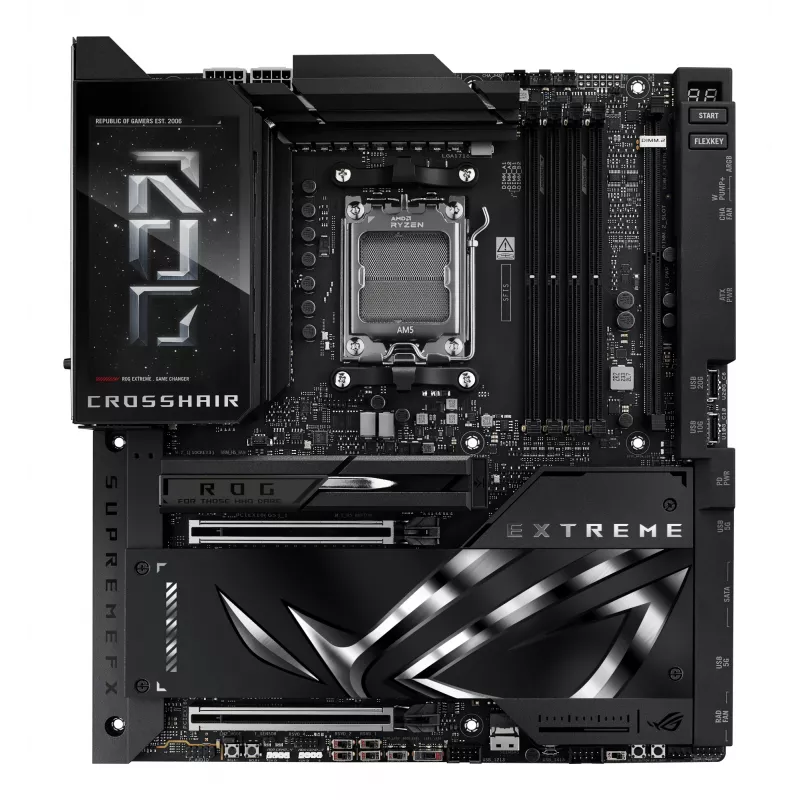 Motherboard ASUS ROG CROSSHAIR X870E EXTREME — AMD X870E, Sockel AM5, Extended ATX, DDR5, 4 DIMM, Wi‑Fi 7, 5 Gb LAN, 5x M.2