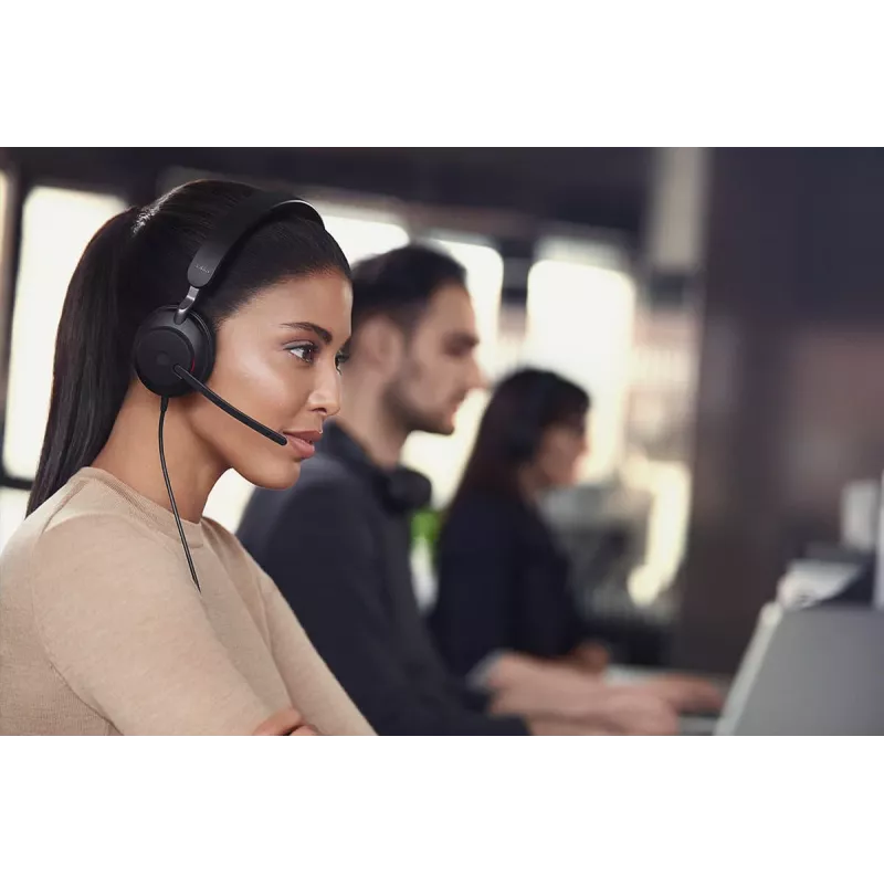 Jabra Evolve2 40 SE Headset Kabelgebunden Kopfband Anrufe/Musik USB Type-C / USB Type-A Schwarz