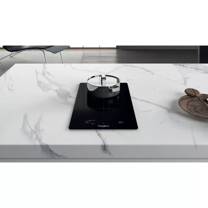 Whirlpool WS Q0530 NE Schwarz Einbau-Induktionskochfeld 28 cm Zone 2 Zonen