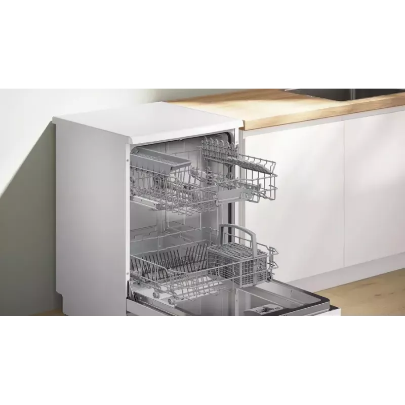 Freistehender Geschirrspüler Bosch Serie 2 SMS2ITW09E — 13 Maßgedecke, 46 dB, 60 cm, Wärmetauscher-Trocknung