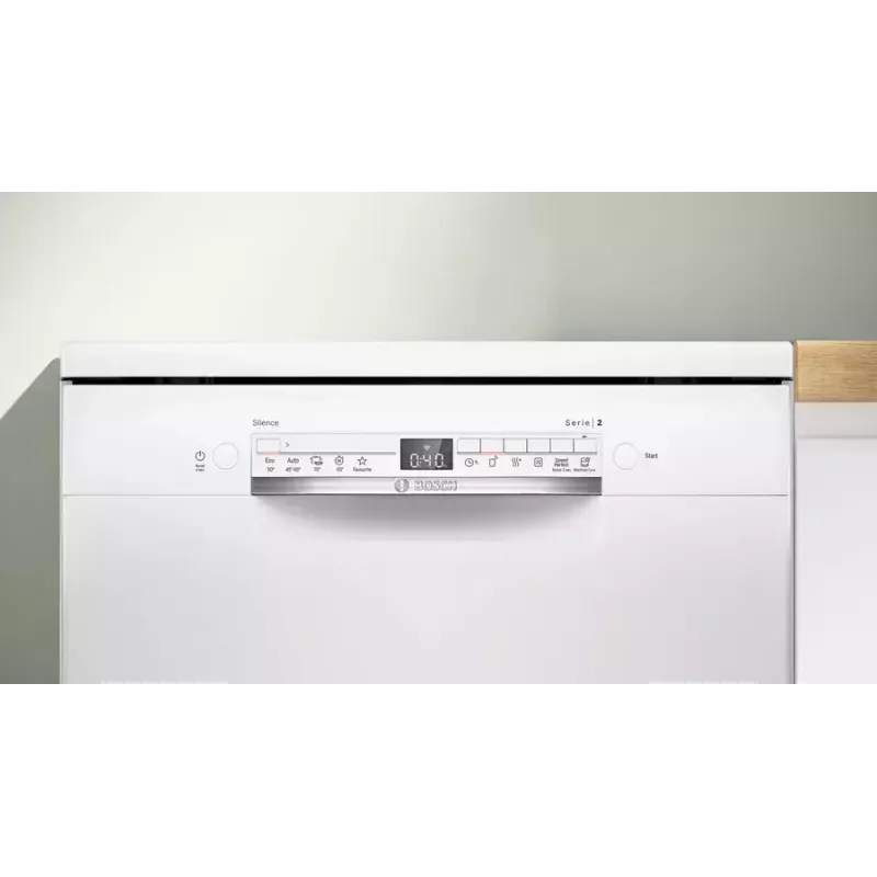 Freistehender Geschirrspüler Bosch Serie 2 SMS2ITW09E — 13 Maßgedecke, 46 dB, 60 cm, Wärmetauscher-Trocknung