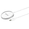 Kabelloses Indoor-Ladegerät für Mobiltelefone SAVIO LA-11, Qi 1.2, 15 W, weiß, 55×55×5 mm
