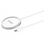 Kabelloses Indoor-Ladegerät für Mobiltelefone SAVIO LA-11, Qi 1.2, 15 W, weiß, 55×55×5 mm