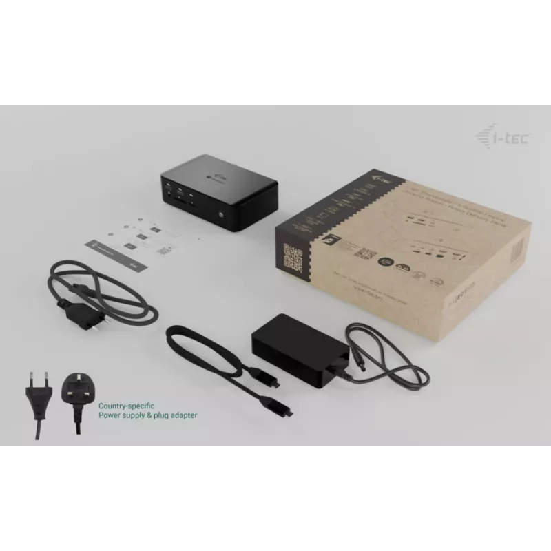 i-tec Thunderbolt5 Quattro Display Docking Station, 5x USB, 2,5 GLAN + Power Delivery 140W